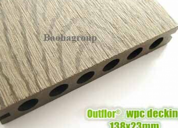 Sàn gỗ nhựa WPC ngoài trời tấm rỗng OBM138-23B